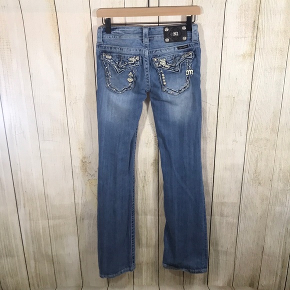 Miss Me Embellished Boot Cut Jeans Size 26 - Picture 2 of 7